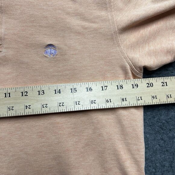 Brooks Brothers 346 Polo Shirt Men Small Light Orange Short Sleeve Original Fit - Picture 6 of 7